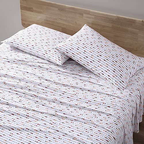 Eddie Bauer - Queensize-Bettwäsche, Baumwoll-Perkal-Bettwäsche-Set, knackige und Coole Heimdekoration (Kanu, Seepaddel, Queen-Size) von Eddie Bauer