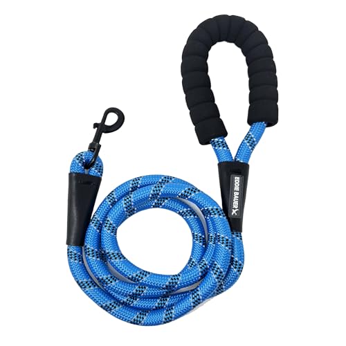 Eddie Bauer Runde geflochtene Hundeleine aus Seil mit Komfortschaumgriff, 180 cm, Aquablau von Eddie Bauer