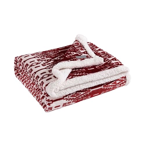 Eddie Bauer Sherpa Cozy San Juan Red Plush Throw, 50x60 von Eddie Bauer