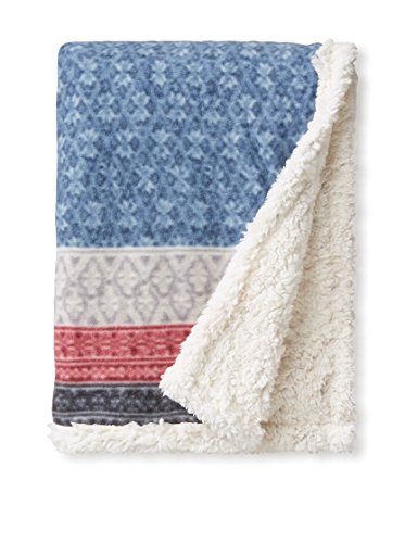 Eddie Bauer Überwurfdecke, superweiche, wendbare Sherpa-Fleece-Bettwäsche, Weihnachten und weiße Elefanten, gemütliches Karomuster, Heimdekoration für Bett oder Couch (Fair Isle von Eddie Bauer
