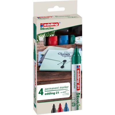 21 EcoLine Permanentmarker 4er-Set sortiert 21 EcoLine Permanentmarker 4er-Set sortiert von Edding