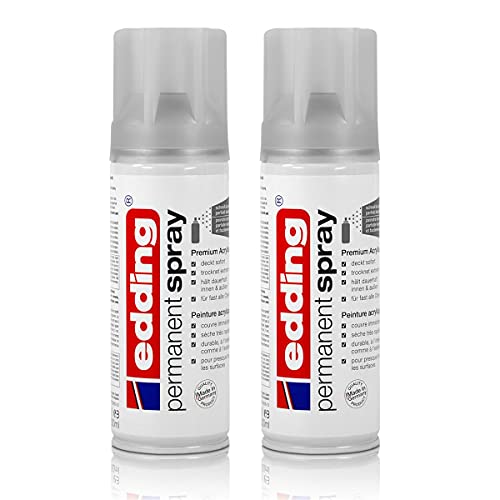 2X edding Permanent Spray Klarlack seidenmatt 200 ml Acryl-Qualität von edding