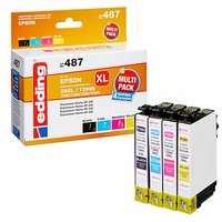 edding EDD-487  schwarz, cyan, magenta, gelb Druckerpatrone kompatibel zu EPSON 29XL / T2996XL, 4er-Set von Edding