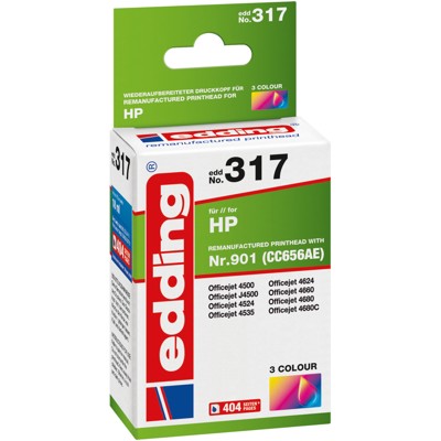EDD-317 ersetzt HP 901 (CC656AE) - 3-Farbig - 18 ml von Edding