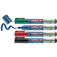 Edding 4-32-4 Flipchartmarker Keilspitze 1 - 5mm Schwarz, Rot, Blau, Grün 4St. Edding 4-32-4 Flipchartmarker Keilspitze 1 - 5mm Schwarz, Rot, Blau, Grün 4St. von Edding