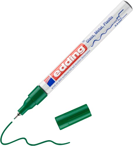 edding 780 Glanzlackmarker - grün - 1 Lackmarker - extra-feine Rundspitze 0,8 mm - Lackstift für Glas, Stein, Holz, Kunststoff und Papier - wasserfest, stark deckend, sehr dünn edding 780 Glanzlackmarker - grün - 1 Lackmarker - extra-feine Rundspitze 0,8 mm - Lackstift für Glas, Stein, Holz, Kunststoff und Papier - wasserfest, stark deckend, sehr dünn von edding
