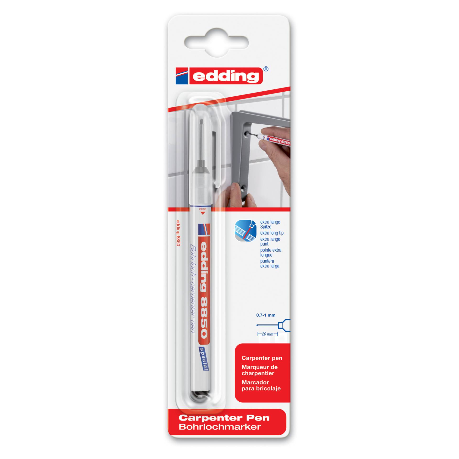 Edding Bohrlochmarker '8850' schwarz 0,7 - 1 mm von Edding