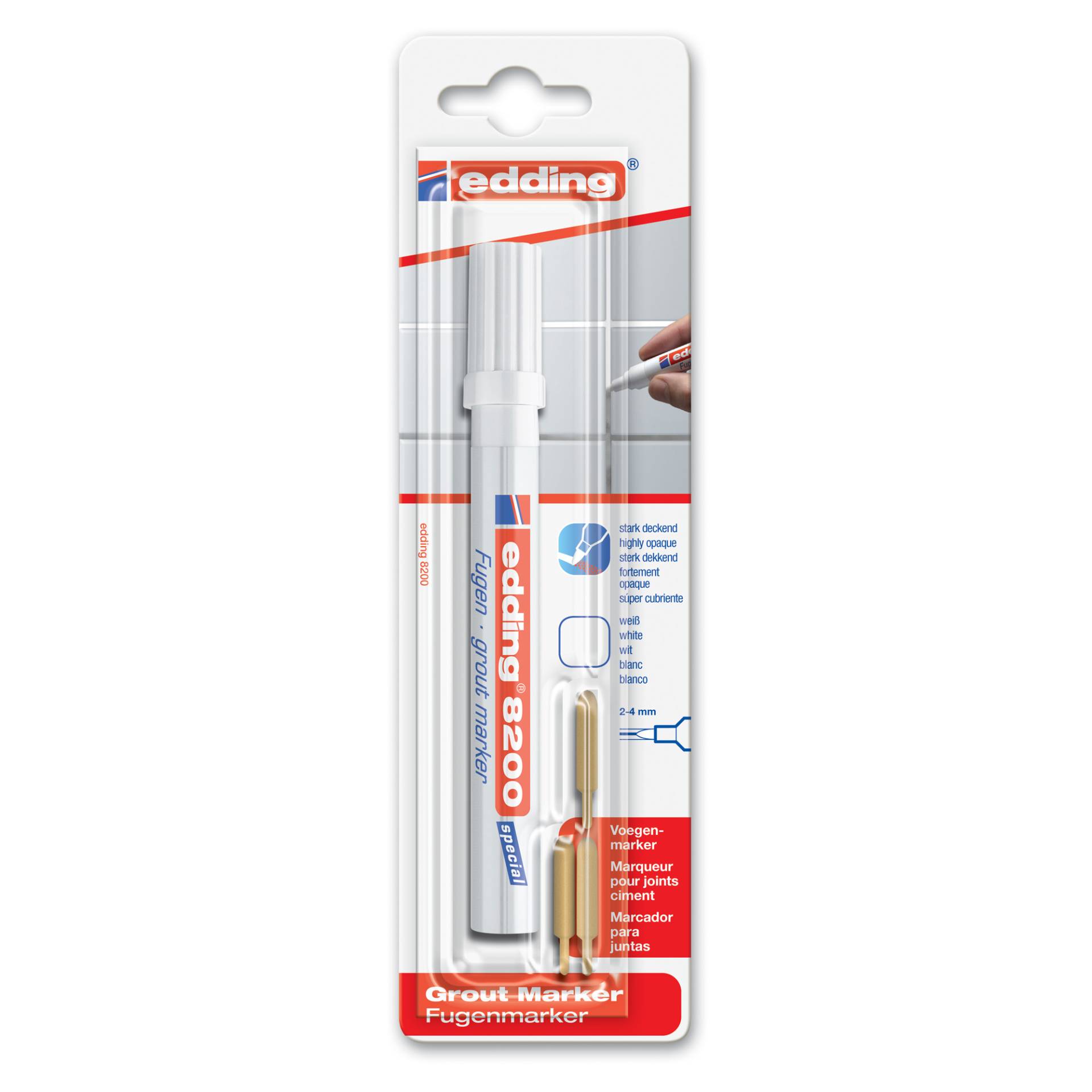 Edding Fugenmarker '8200' weiß 2 - 4 mm von Edding
