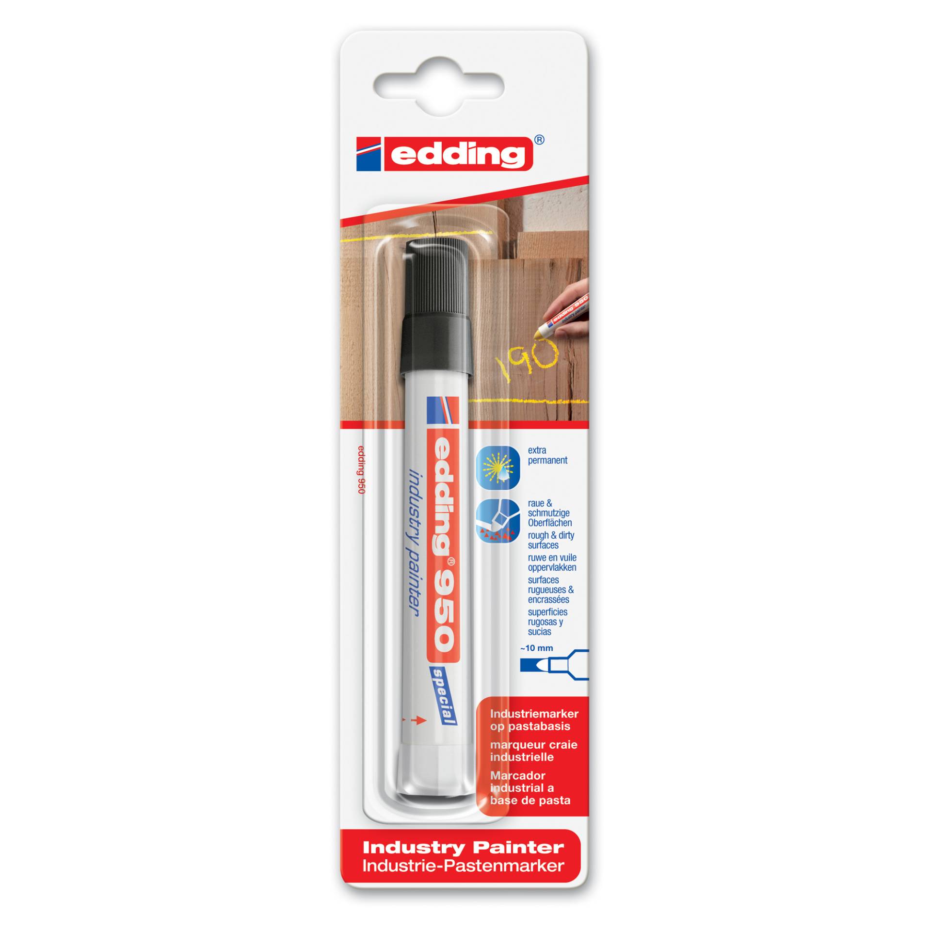 Edding Industrie-Pastenmarker '950' schwarz bis 10 mm von Edding