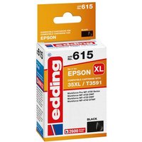 Edding Tintenpatrone ersetzt Epson 35XL / T3591 Kompatibel einzeln Schwarz EDD-615 18-615 von Edding
