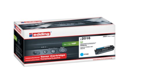 edding Toner EDD-2016 - Cyan - Reichweite 2800 Seiten - Ersetzt HP 304A (CC531A) von edding