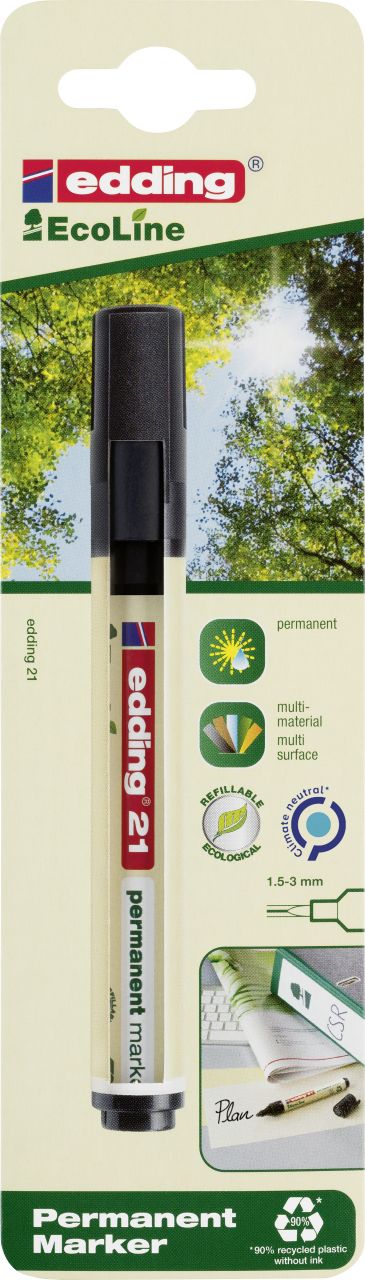 edding 21 EcoLine permanent marker schwarz von Edding