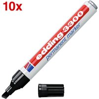 edding 3300 Permanentmarker 1,0 - 5,0 mm schwarz - 10 Stück von Edding