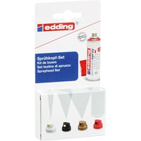 edding Sprühköpfe-Set weiß, schwarz, rot, gold von Edding