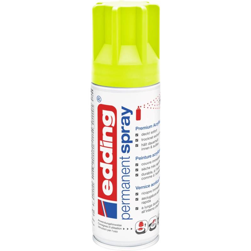 edding 5200 Permanent Spray Neongelb matt 200 ml von Edding