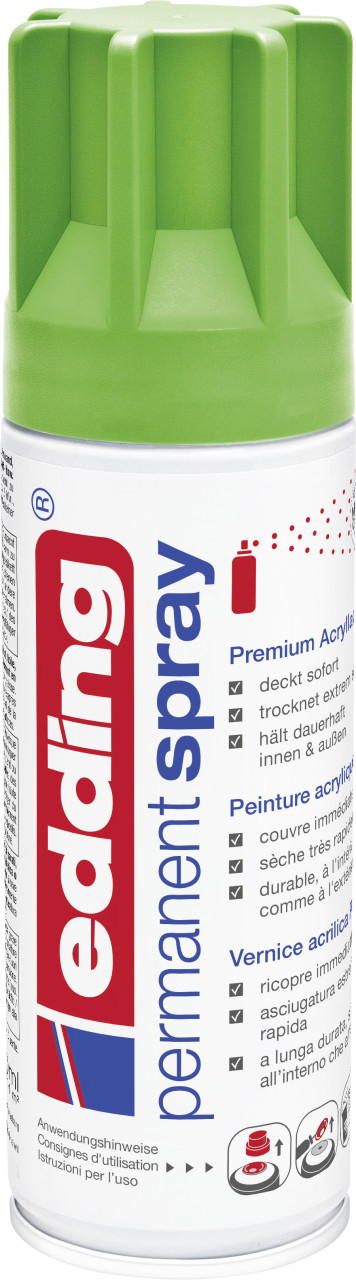 edding 5200 Permanent Spray Premium Acrylic Paint, gelbgrün, matt von Edding