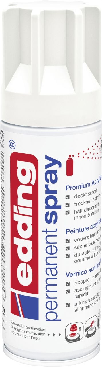 edding 5200 Permanent Spray Premium verkehrsweiß matt Acrylic Paint von Edding