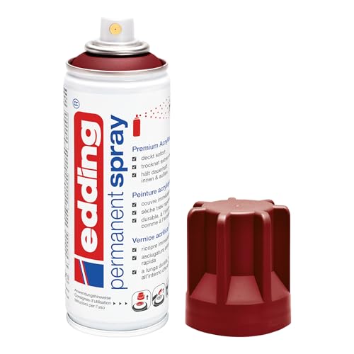 edding 5200 Permanent Spray - purpurrot matt - 200 ml - Acryllack zum Lackieren und Dekorieren von Glas, Metall, Holz, Keramik, Kunststoff, Leinwand - Lackspray, Acrylspray, Farbspray edding 5200 Permanent Spray - purpurrot matt - 200 ml - Acryllack zum Lackieren und Dekorieren von Glas, Metall, Holz, Keramik, Kunststoff, Leinwand - Lackspray, Acrylspray, Farbspray von edding