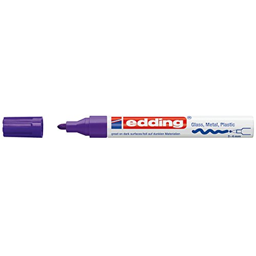 edding 780 glanzlack-marker dünn (0,8 mm) 8 Farben wählbar 10er Pack violett von edding