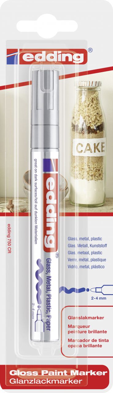 edding 750 gloss paint marker silber von Edding