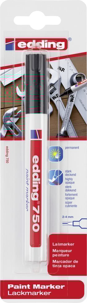 edding 750 paint marker schwarz von Edding