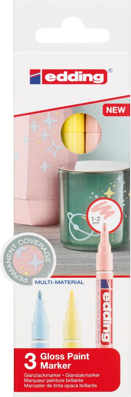edding 751 Glanzlackmarker 3er-Set pastell edding 751 Glanzlackmarker 3er-Set pastell von Edding