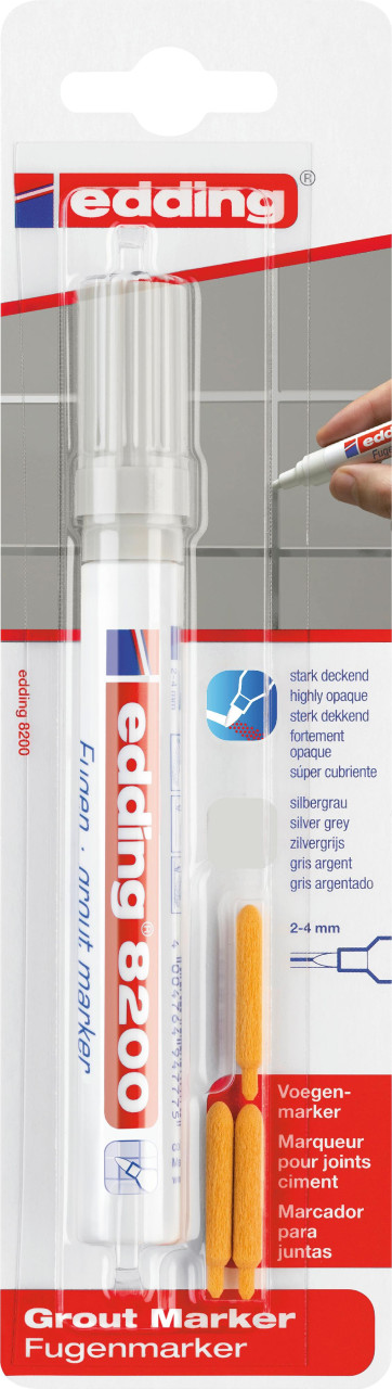 edding 8200 grout marker silbergrau 2 - 4 mm von Edding