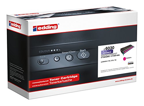 edding Toner EDD-6030 ersetzt Lexmark C736H2MG - Magenta - 10.000 Seiten von edding