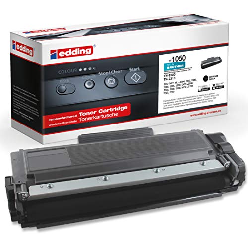 edding Toner EDD-1050 - Schwarz - Reichweite 2600 Seiten - Ersetzt Brother TN-2320 / TN-2310 von edding