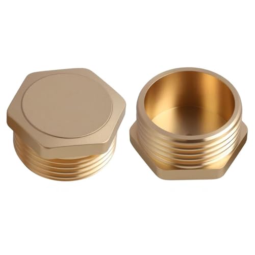 2 PCS Messing Stopfen 1 Zoll Außengewinde, Verschlussstopfen für Rohranschluss, Blindstopfen aus Messing mit Sandgestrahlter Oberfläche, Robuste Endkappe für Sanitär, Heizung und Wasserinstallation 2 PCS Messing Stopfen 1 Zoll Außengewinde, Verschlussstopfen für Rohranschluss, Blindstopfen aus Messing mit Sandgestrahlter Oberfläche, Robuste Endkappe für Sanitär, Heizung und Wasserinstallation von Eddrfy