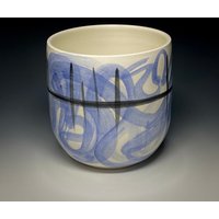 Handgemachte Keramikschale, Utensilo Crock, Keramikvase, Unikat, Rad Geworfen, Steingut, Lebensmittelechte Ungiftige Glasuren von EddyKrecekDesigns