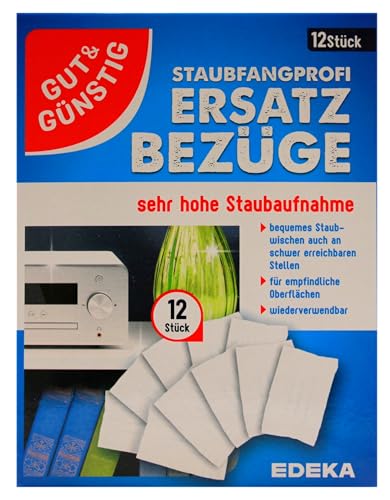 EDEKA Gut & Günstig Staubfangprofi Ersatz Bezüge für Staubwedel, 5er Pack (5 x 12 Bezüge) von Edeka