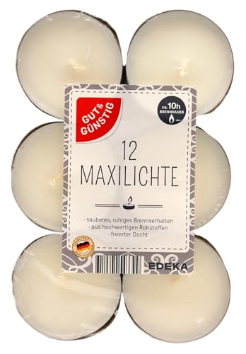 Gut & Günstig Maxilichte, 5er Pack (5 x 12 Stück) von Edeka