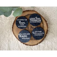 Untersetzer | Filz Rum Handmade Personalisierbar Geschenk Geburtstag Alkohol von EdelPrint