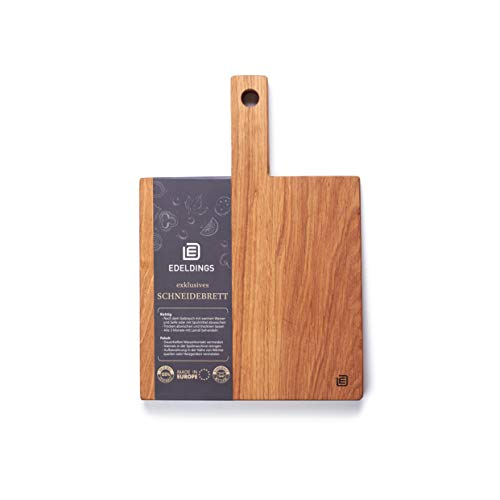 Edeldings Schneide- und Servierbrett aus hochwertiger Eiche 20 х 20 cm groß mit 10 cm praktischem Griff | Antibakterielles Küchenbrett | Servierbrett, Frühstücksbrett, Holzbrett aus massiv Holz Edeldings Schneide- und Servierbrett aus hochwertiger Eiche 20 х 20 cm groß mit 10 cm praktischem Griff | Antibakterielles Küchenbrett | Servierbrett, Frühstücksbrett, Holzbrett aus massiv Holz von Edeldings