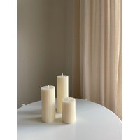 Zylinder Kerze | Geriffelte Stumpenkerze Blockkerzen Säulenkerze Wohndekoration Kerzen Aus Rapswachs von EdelesCandles