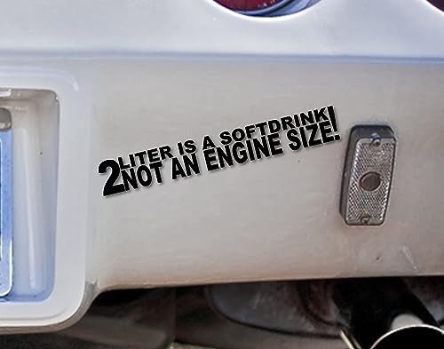 2 Liter is a Softdrink Not an Engine Size - Auto Aufkleber Sticker Autoaufkleber Decal Tuning Oldtimer Altes Auto Youngtimer Verbrenner Motor Big Block V8 Motor Muscle Car von Edelfolien