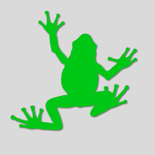 Aufkleber fürs Auto | Frosch Sticker | Witzig Tierliebhaber Tier Spaß Autoaufkleber Auto Aufkleber Wohnmobil Quad Motorrad Biker Chopper Bobber Roller (grün glanz) von Edelfolien