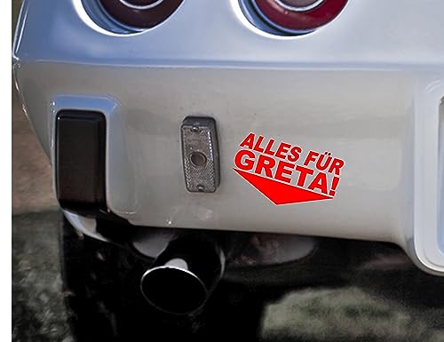 Auto Aufkleber | Alles für Greta | Sticker Shocker Tuning Sport Performance Aufkleber FahrzeugzubehörFahranfänger 18 Jahre OPF Diesel Power Tuningzubehör Auspuffaufkleber Motorradsticker (rot glanz) von Edelfolien