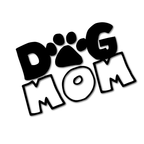 Auto Aufkleber | Dog Mom | Hunde Mama Haustier Dackel Hundezubehör Labrador Beagle Boxer Terrier Hundeliebe Hundegeschenk Rottweiler Yorkshire Bichon Frisé (schwarz glanz) von Edelfolien