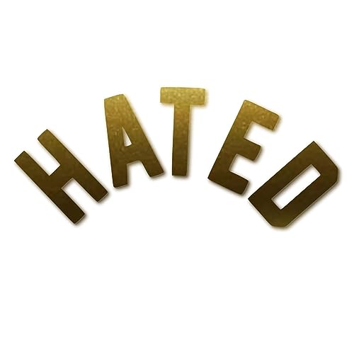 Auto Aufkleber | HATED | Spruch Tuning Heckscheibenaufkleber Autofahrer Frau Daily Dekor Tattoo Autoaufkleber KFZ Tuningzubehör Außen (gold matt) von Edelfolien