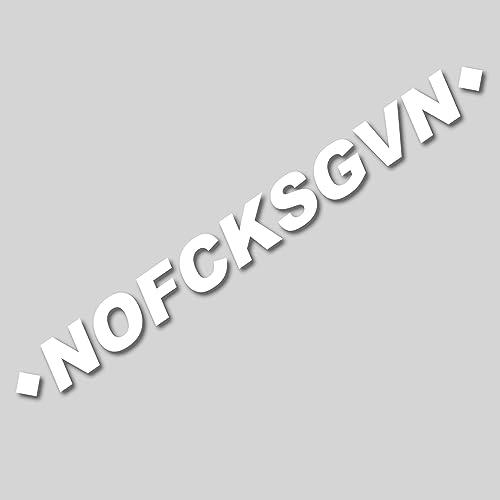 Auto Aufkleber | Nofcksgvn | Spruch Tuning Heckscheibenaufkleber Autofahrer Sport Daily Dekor Tattoo Autoaufkleber KFZ Tuningzubehör Außen (weiß glanz) von Edelfolien