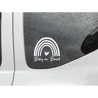 Baby Aufkleber | On Board Auto Sticker Kind An Eltern Schwanger Junge Mädchen Kinderwagen Van Kombi Regenbogen Opa Oma Familie von Edelfolien
