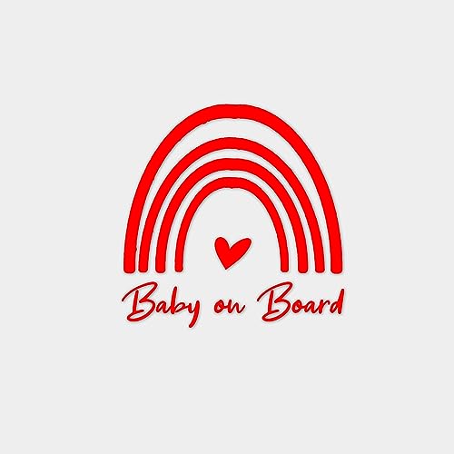 Baby on Board Aufkleber | Autoaufkleber Autofahrt mit Baby Kinder an Bord Warnschild Fahrzeug mit Baby Sicherheit für die Familie (rot glanz) von Edelfolien