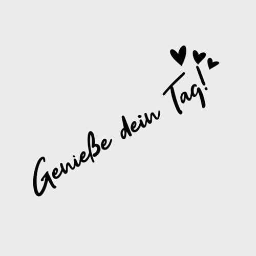 Dekorations Aufkleber - Genieße dein Tag! Motivation Selbstbewusstsein Spiegelaufkleber Aufkleberdekoration Freundin Nutze den Tag (schwarz glänzend) von Edelfolien