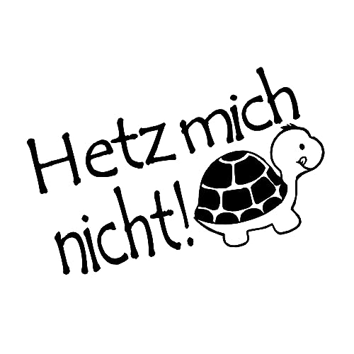 Hetz mich nicht | Autoaufkleber Tuning Fahranfänger Menschen Fahrzeugzubehör Gadget Heckscheibe Information Sicherheit 18 Jahre Führerschein Neuling (gold matt) von Edelfolien