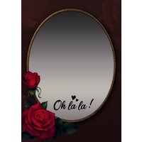 Spiegel Aufkleber | Oh La Badezimmer Sticker Decal Vinyl Laptop Notebook Motivation Selbstbewusstsein von Edelfolien