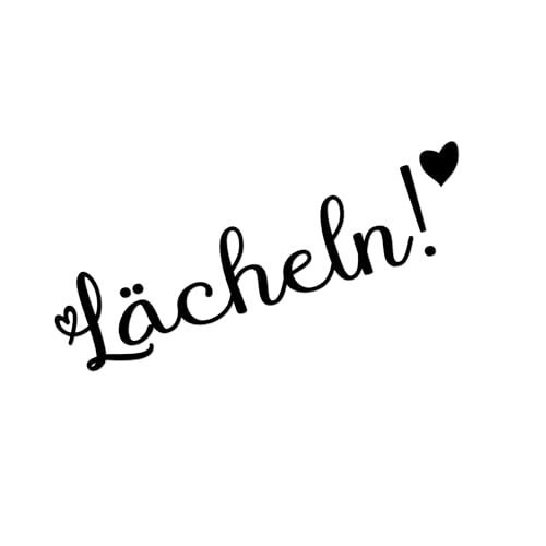 Spiegelaufkleber | Lächeln | Friseursalon Friseur Friseuse Haarschnitt Spiegel Aufkleber Sticker Motivation Selbstwertgefühl Lächeln Glücklich Toilette Öffentlich schwarz matt von Edelfolien