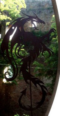 Drache Mystik in Edelrost 120cm Gartenstecker FA60089 von Edelrost