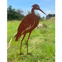 Edelrost Reiher Stehend 75x45cm + Stäbe Gartenstecker Gartendeko Rost Metall Gartenfigur Rostfigur Wetterfest Metallfigur Vogel Kranich Edelrost Reiher Stehend 75x45cm + Stäbe Gartenstecker Gartendeko Rost Metall Gartenfigur Rostfigur Wetterfest Metallfigur Vogel Kranich von Edelrostwelt